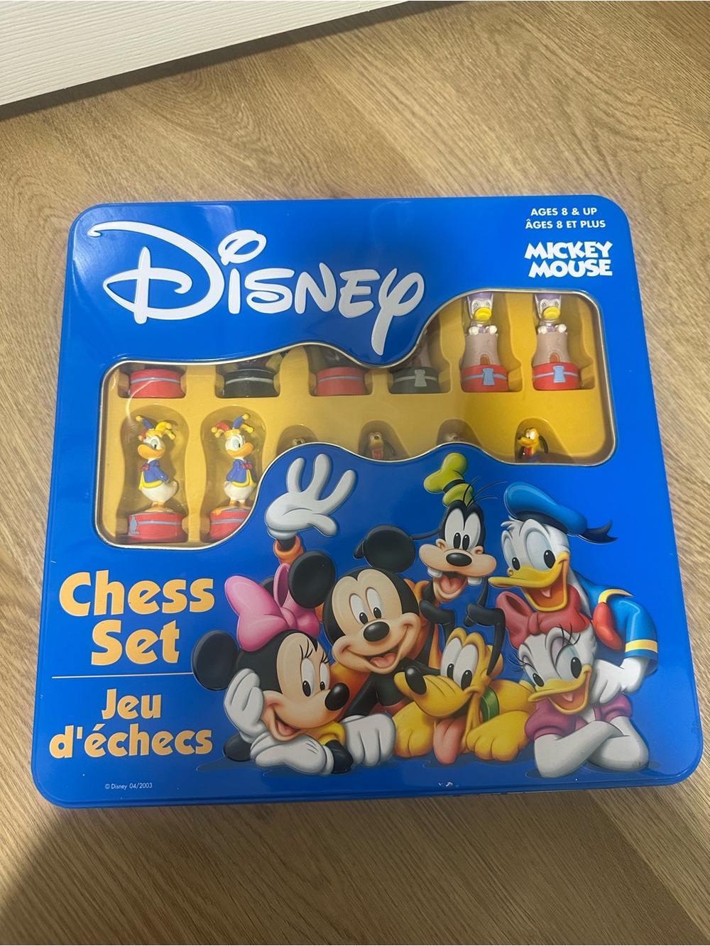 Disney Blue Chess Set with Colorful Character Pieces